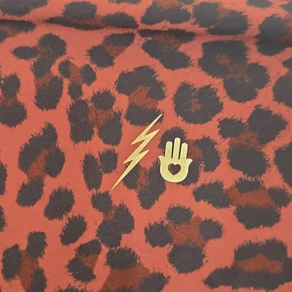 Spiritual Gangster Brown Leopard Print Jogger Set Like New - Picture 9 of 10